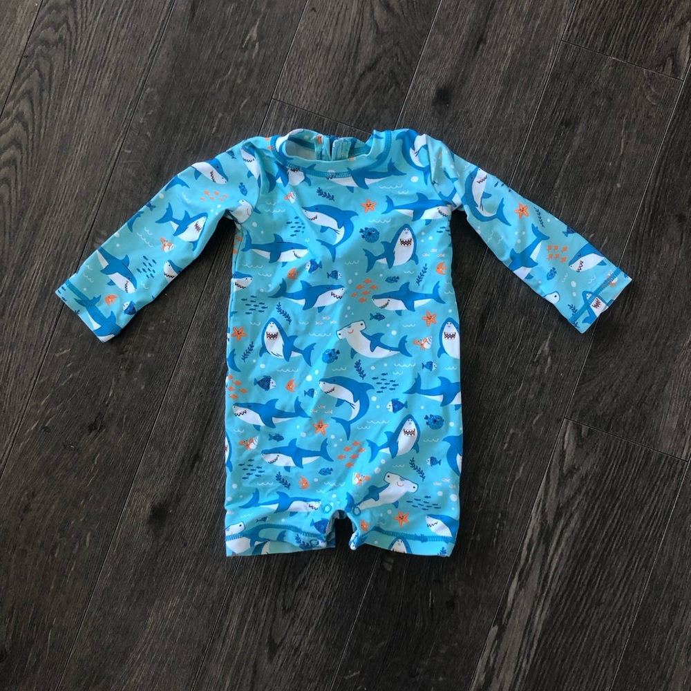 Hatley Blue Shark Rashguard | Size 9-12M